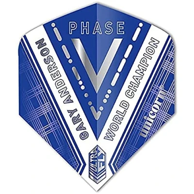 Abbildung von Unicorn UltraFly Gary Anderson Champion Phase 5 Dart Flight, World Champ P5 Clear, Big Wing