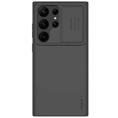 Abbildung von Nillkin Handyhülle kompatibel mit Samsung Galaxy S23 Ultra Silikon Cover Schwarz