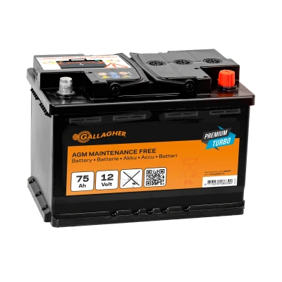 Abbildung von Gallagher Premium Turbo AGM Weidezaunakku 12V/75 Ah