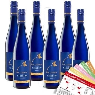 Abbildung von Dr. Zenzen Elite Riesling QbA, lieblich, sortenreines Weinpaket + 6 VINOX Winecards (6x0,75l)
