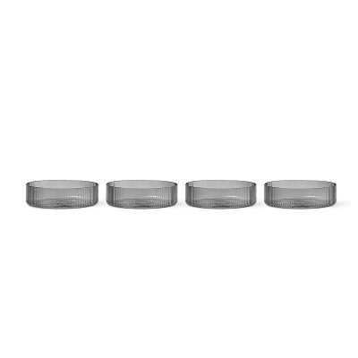 Abbildung von ferm LIVING Servierschüssel Ripple, grau, Ø 12,2 cm, 4er Set