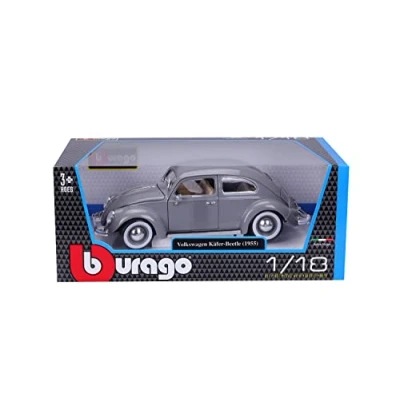 Abbildung von Bburago Sammlerauto Volkswagen Käfer (1955), grau, Maßstab 1:18