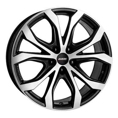 Abbildung von ALUTEC 5 loch 18Zoll 112mm Alufelge W10 mattschwarz Front poliert 80839B63 Felge