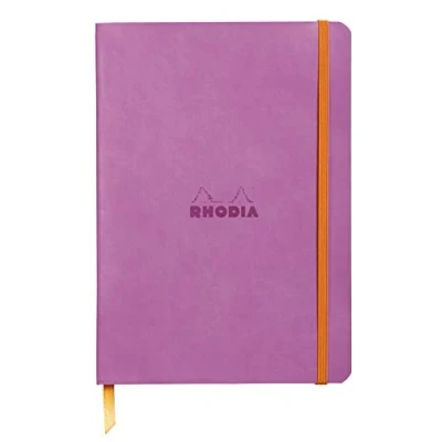 Abbildung von Rhodia 117411C Notizheft (mit weichem Umschlag, liniert, 80 Blatt, DIN A5, 14,8 x 21 cm) 1 Stück lila