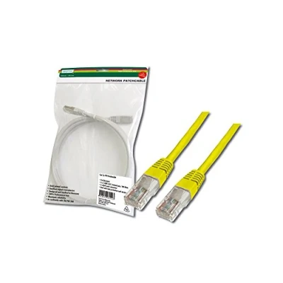 Abbildung von DIGITUS LAN Kabel Cat 5e 3m CCA Netzwerkkabel Mit RJ45 U/UTP Ungeschirmt Kompatibel zu 6 &amp; 5 Gelb