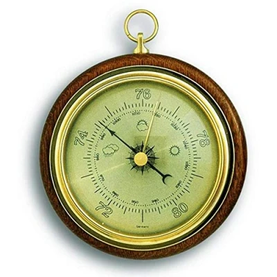 Abbildung von TFA Dostmann 29.4002 analoges Barometer aus massiver Eiche Innenwetterstation