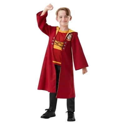 Abbildung von Rubie&#039;s Zauberer Kostüm Harry Potter Gryffindor Quidditch Robe für Kinder, Markanter Umhang aus den Filmen