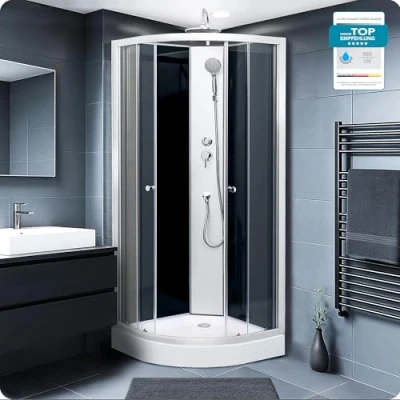Abbildung von Aloni Eckdusche SK2401, 1 tlg., Komplette Duschkabine Komplettdusche Komplettkabine