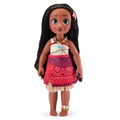Abbildung von Disney Store Official Vaiana Puppe mit Spielzeughaarbürste 40,5 cm/16&quot; Once Upon a Story Kollektion Ab 3 Jahren