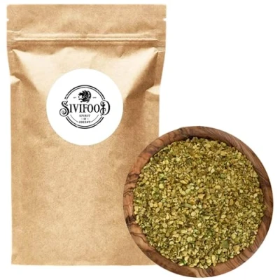 Abbildung von SIVIFOOD Pistazienkerne fein gehackt 500g klein gehackte Pistazien grün naturbelassen ungesalzen unbehandelt zum Backen vegan crunch natürliches Topping für Baklava Kuchen Eis pistachio kernels nuts