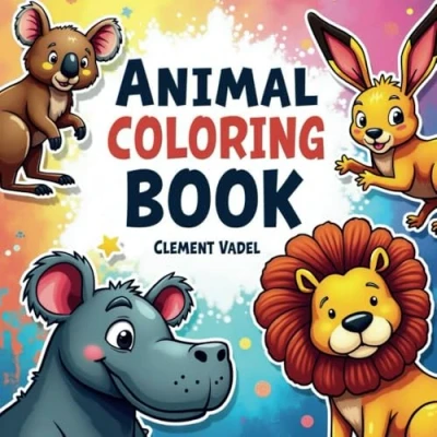 Abbildung von Animal Coloring Book: 40 Different Animals to Color for Kids