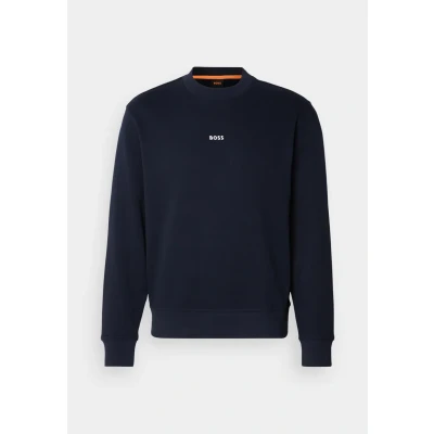 Abbildung von BOSS Wesmallcrew Sweatshirt, Herren, Größe: Large, Dark blue four