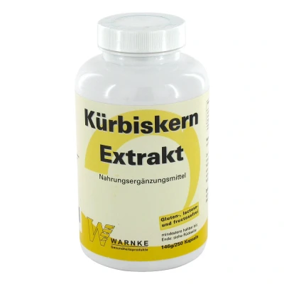 Abbildung von Kürbiskern Extrakt Kapseln