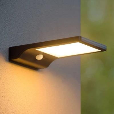 Abbildung von Lucide BASIC Wandleuchte Außen LED 1x3W 2700K IP44 Schwarz