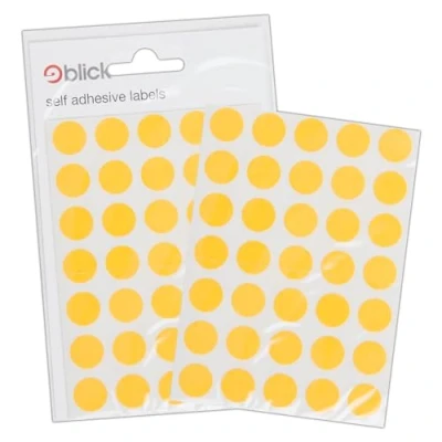 Abbildung von Blick fluorescent orange circle Aufkleber 13mm (140 Aufkleber)