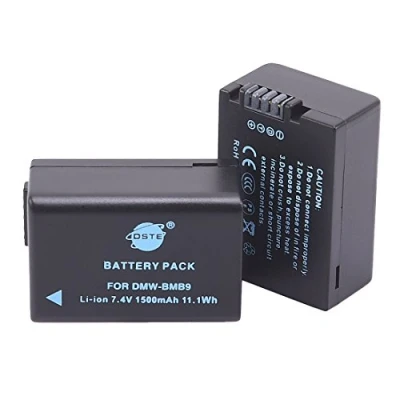 Abbildung von DSTE 2 Pack DMW BMB9E BMB9 Ersatz Batterie Akku Kompatibel mit Panasonic Lumix DMC FZ40,DMC FZ48,DMC FZ60,DMC FZ62,DMC FZ70,DMC FZ72,DMC FZ100