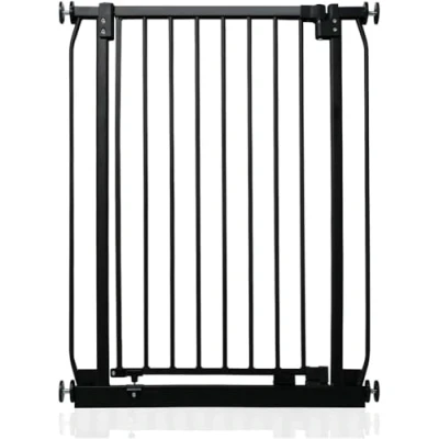 Abbildung von Safetots Extra Tall Elite Sicherheitsschutzgitter, 71cm 80cm, Matt Schwarz, hohe 96.8cm Höhe, Treppenschutzgitter mit Druckmontage, Sicherheitsbarriere, Einfache Installation