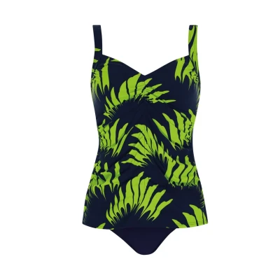 Abbildung von Sunflair Tankini Beach Basic Blue &amp; Green mit Softcups und verstellbaren Trägern