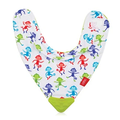 Abbildung von Nûby Bandana Lätzchen mit Beißring am Rand, 3 m, Grün