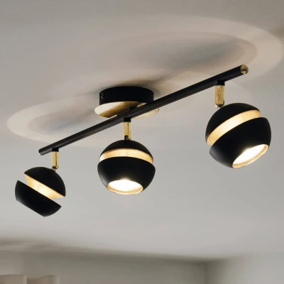 Abbildung von Eglo 95484 Spot Nocito in schwarz, gold 3X4W L:58,5cm