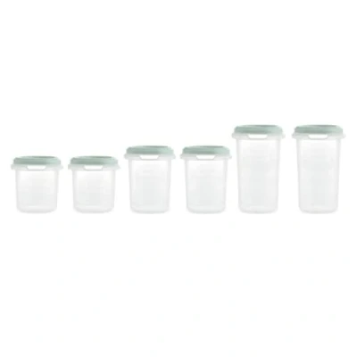 Abbildung von Miniland Set 6 Hermisized Mint. mit luftdichten Behältern Maßeinteilung (200, 250 und 330 ml), sicher, robust spülmaschinenfest, mikrowellen gefriergeeignet, Kollektion Dolce.