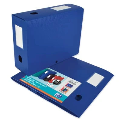 Abbildung von ELBA 400094575 Heftbox zu montieren Rücken 100 mm Polypropylen blickdicht 24 x 32 cm blau
