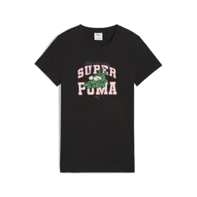 Abbildung von Puma Super Tshirt print, Damen, Größe: Small, Black