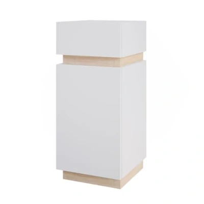 Abbildung von Vicco Midischrank Gloria, Weiß/Sonoma, 33 x 75.5 cm mit Tür und Schublade