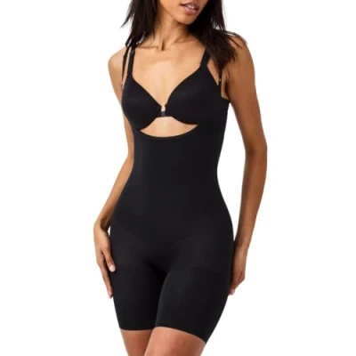Abbildung von SPANX Open Bust Mid Thigh Bodysuit Shapewear Ganzkörper Body,