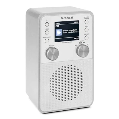 Abbildung von TechniSat DIGITRADIO 317 Vertikales DAB+ UKW Radio mit Bluetooth Audiostreaming, Radiowecker, Sleeptimer, 2,4 Zoll Farbdisplay, 3 Watt, weiß
