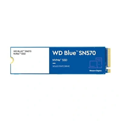 Abbildung von WD Blue SN570 NVMe SSD intern 250 GB (für Kreativprofis, 1 monatige Mitgliedschaft bei Adobe Creative Cloud, M.2 2280 PCIe Gen3 x 4 SSD, Lesen bis zu 3.300 MB/s, Dashboard), Festkörper Laufwerk