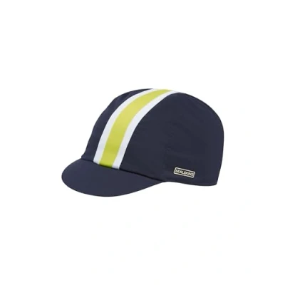 Abbildung von SEALSKINZ Syderstone Fahrradkappe, wasserdicht, für jedes Wetter, gestreift, Marineblau/grün, Größe S/M, S/M