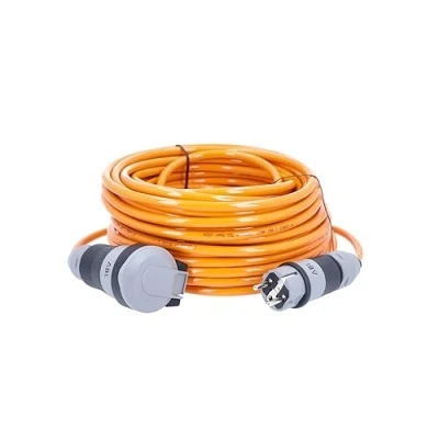 Abbildung von as Schwabe Strom Verlängerungskabel [ Schutzkontakt Stecker Kupplung] Orange 25.00 m 62261 (62261)