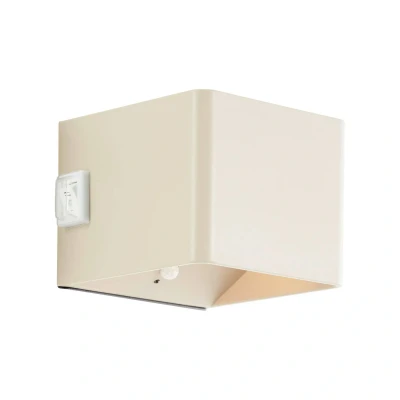Abbildung von LED Akku Außenwandlampe Iseo, beige, Breite 10 cm, Sensor