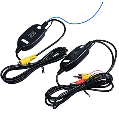 Abbildung von NEU 2.4GHz Wireless Video Rückfahrkamera RCA Sender Empfänger Kit für Auto Monitor Cam DVD GPS Autoradio Player Modul Adapte Trigger