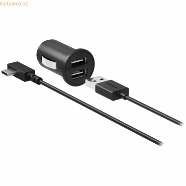 Abbildung von Garmin Kfz Anschlusskabel (USB C) Zigarettenanzünder auf 2X USB A + C Netzkabel 4,0 m