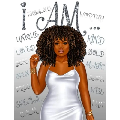 Abbildung von I Am: Manifestation &amp; Self Love Coloring Book for Black Women: With Positive Affirmations to Manifest Love, Success Happiness, Boost Your Confidence, Raise Esteem and Improve Mindset