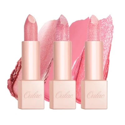 Abbildung von OULAC Feuchtigkeits Glanz Lippenstift Rosa Set, Schimmernder mit Glänzender Oberfläche, Cremige Textur, Lippenpflege für Feuchtigkeitsspendende Lippen, Vegan