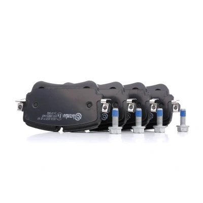 Abbildung von BREMBO P 85 161 Bremsbelagsatz exkl. Verschleißwarnkontakt mit Bremssattelschrauben ohne Zubehör AUDI: Q7, A8 D4, A6 C8 Avant, VOLKSWAGEN: Touareg III