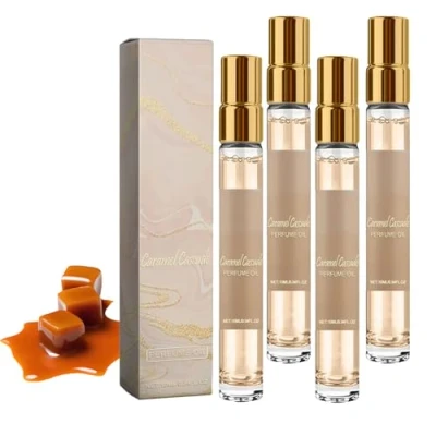 Abbildung von Caramel Cascade Perfume Fragrance for Women, Woman Eau De Parfum, Perfume, Long Lasting Perfumes, Enhanced Pheromone Parfüm (4PC)