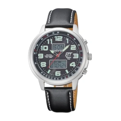 Abbildung von ETT Funk Multifunktionsuhr Hunter World Timer, EGS 11301 22L, Armbanduhr, Herrenuhr, Datum, Solar