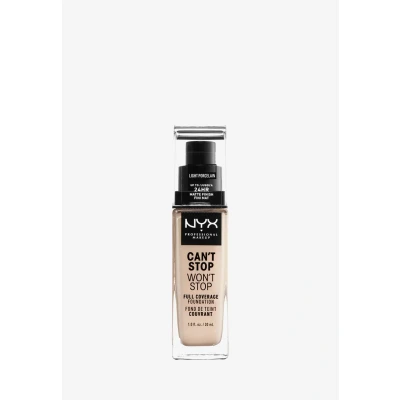Abbildung von NYX Professional Makeup Can&#039;t Stop Won&#039;t Full Coverage Foundation Light Porcelain 30 ml