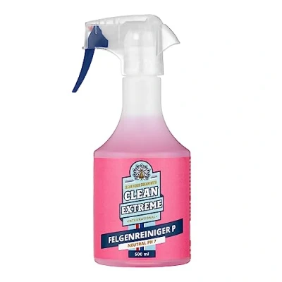 Abbildung von CLEANEXTREME Auto Felgenreiniger 500 ml Spray Säurefreier, hochwirksamer Reiniger mit Farbumschlag für Alufelgen &amp; Stahlfelgen Motorrad