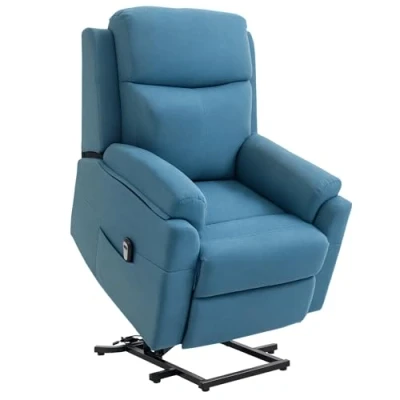 Abbildung von HOMCOM Massagesessel TV Sessel mit Schlaffunktion, Liegefunktion (Fernsehsessel, 1 St., Aufstehesessel), für Wohnbereich, Blau