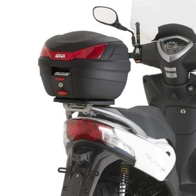 Abbildung von Topcase Träger schwarz Monolock Koffer o. Platte oder Max. Zuladung 3 kg Kymco 50 125 Agility R16+ Bj 14, TU EU
