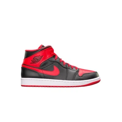 Abbildung von Jordan 1 Mid Black Fire Red GS 554725 079, rot, 39 EU