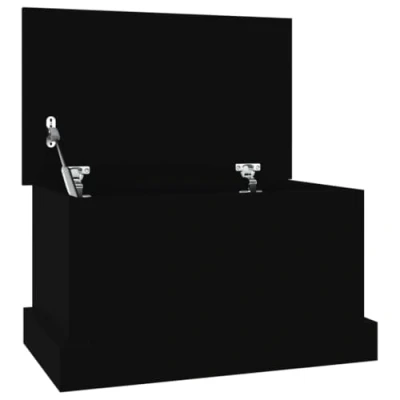Abbildung von vidaXL Aufbewahrungsbox Truhe Schwarz 50x30x28 cm Holzwerkstoff (1 St)
