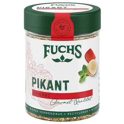 Abbildung von Fuchs Gewürze Pikant Gewürz pikantes Allrounder ohne Salz für Rührei oder Steak natürliche Zutaten 60 g in wiederverwendbarer, recyclebarer Dose