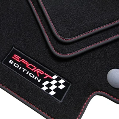 Abbildung von tuning art Auto Fußmatten 2403 Automatten Set passgenau für Mercedes C Klasse W204 2007 2014