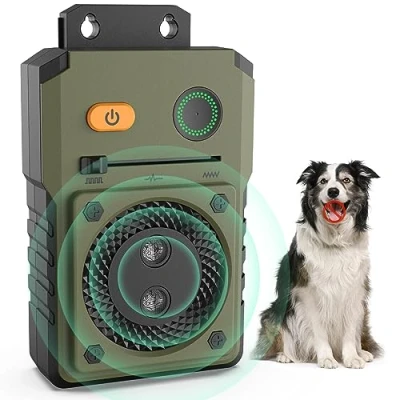 Abbildung von Anti Bell gerät 50FT Effektive antibell für Hunde Auto Hundebellen Abschreckung Außenbereich 3 Frequenzen Ultraschall IPX4 Repeller mittlere und große Sicher